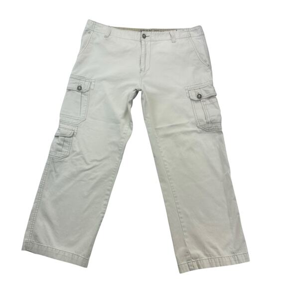 Iron Co Cargo Pants Mens 40 X 29 White Utility Pockets Outdoors Workwear - Picture 1 of 15